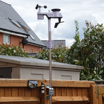 A8 sensor suite, plus mounting pole mounted to fence