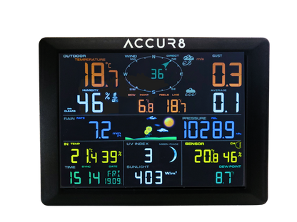 Accur8 weather station display