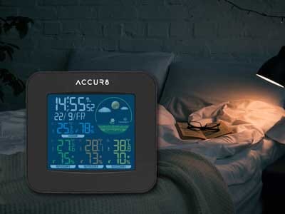 YD8266WUK-BL Weather Forecast Station Including 3 Wireless Temperature & Humidity Sensors
